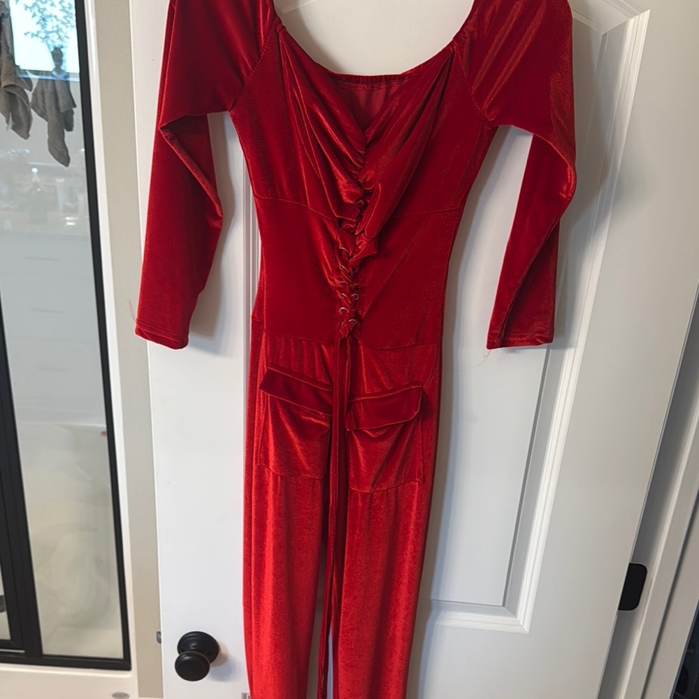 Elegant Red Jumpsuit
